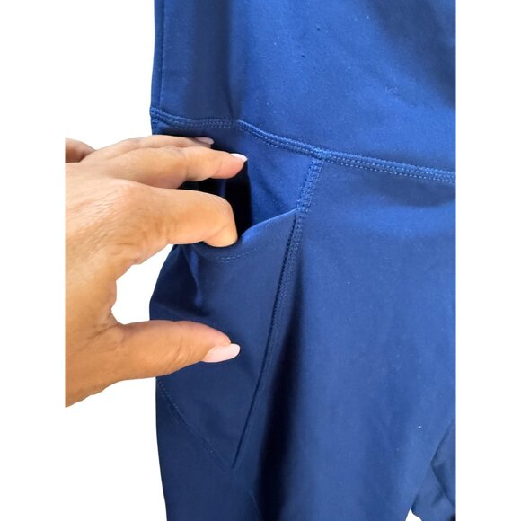 Danskin Womens‎ High-Waisted Capri Leggings With Pockets Blue Size L - Picture 4 of 12